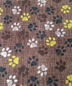 Loneta estampada huellas marron